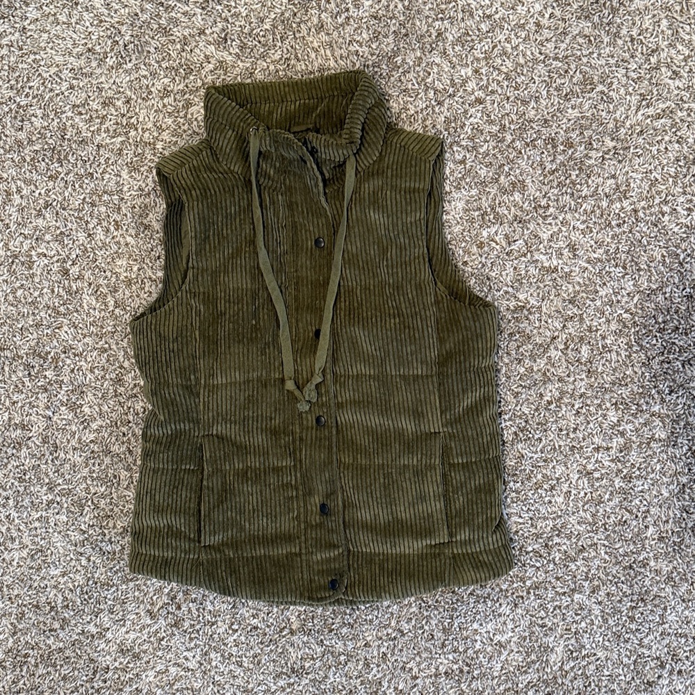 Olive Green Corduroy Vest